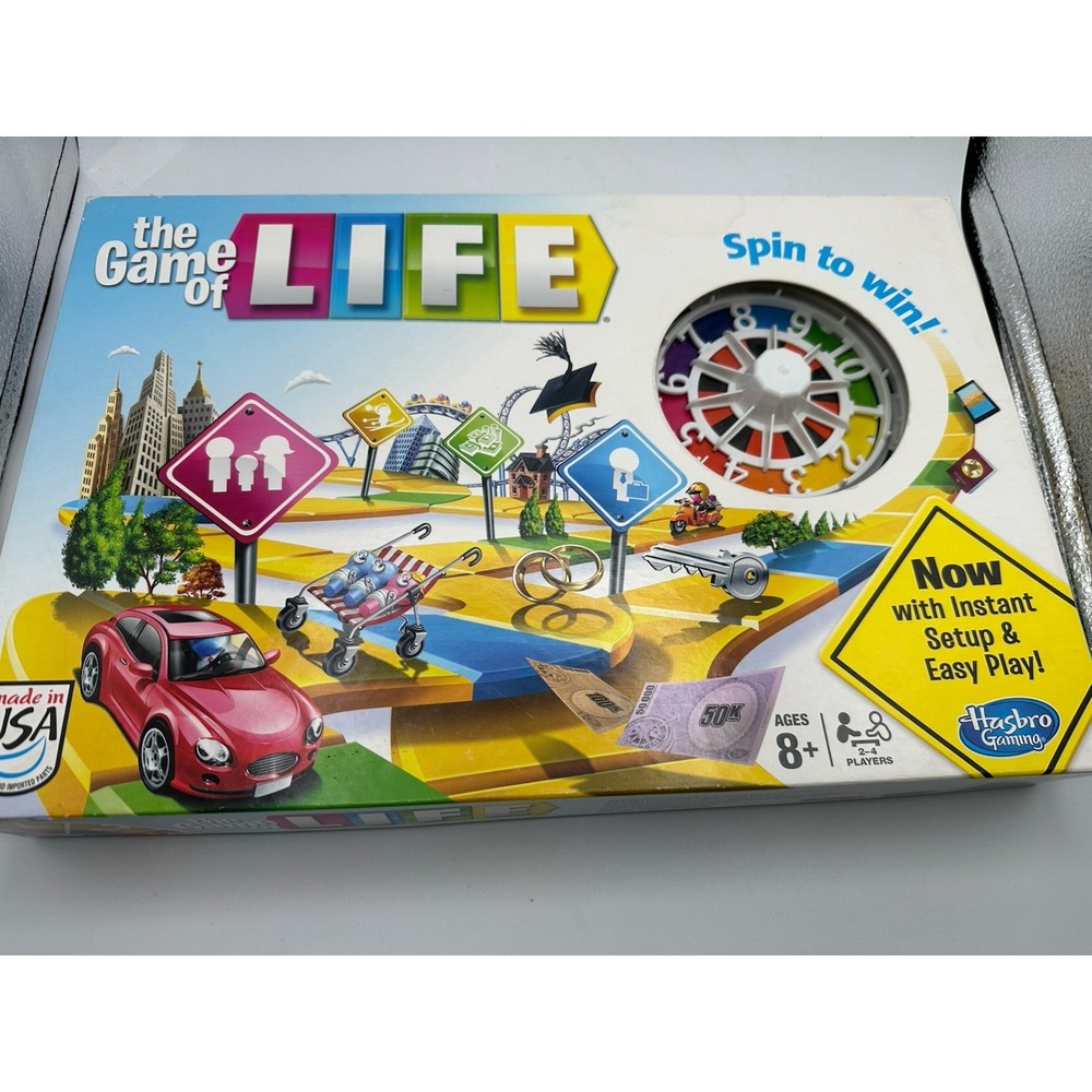 Game of Life Board Game Family Kids Ages 8+ | Hasbro Spin to Win Classic Fun